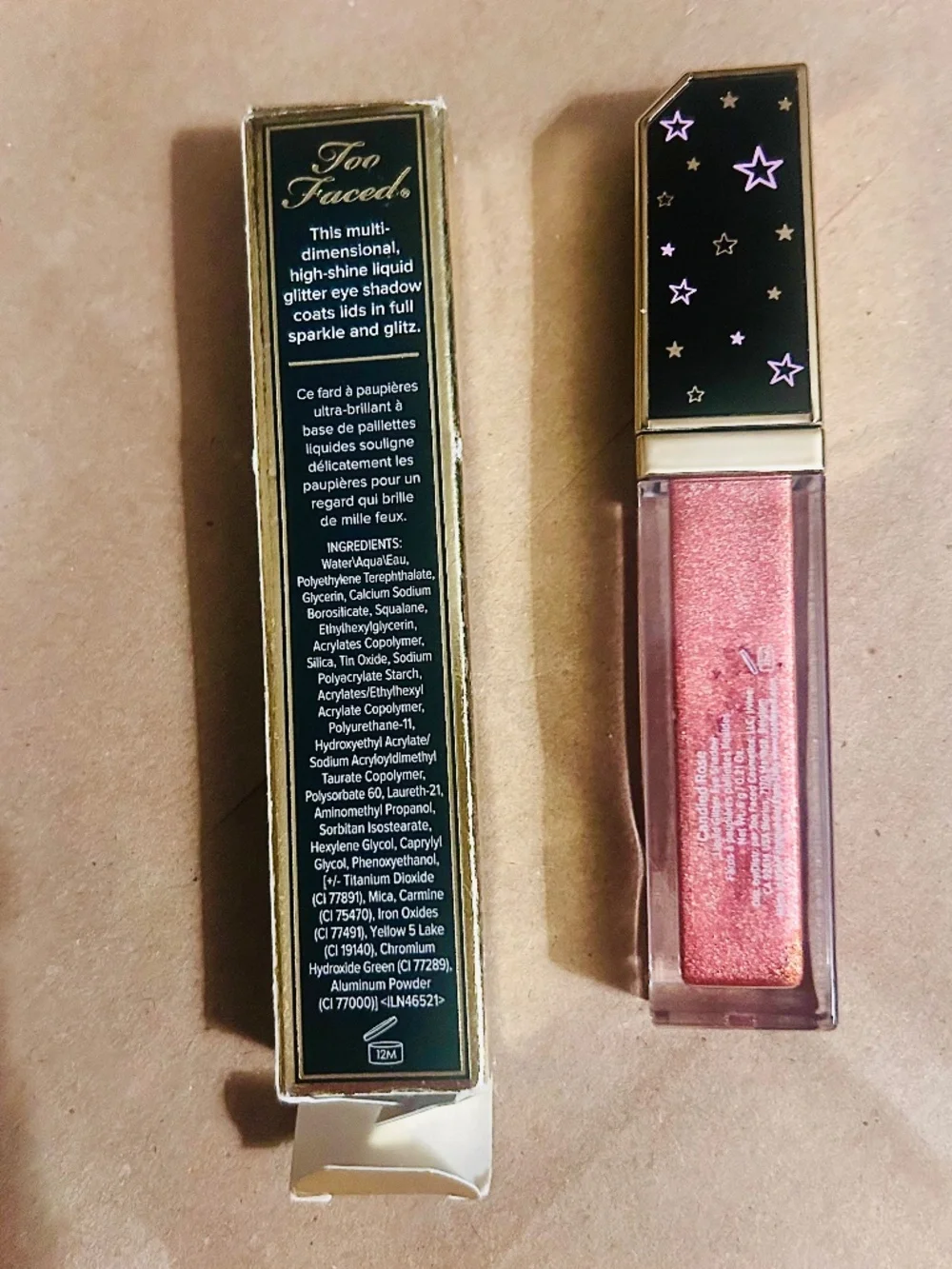 TOO FACED Twinkle Twinkle Liquid Glitter Eyeshadow, Candied Rose, NIB